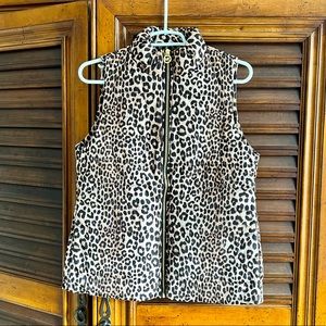 Women’s Michael Kors small leopard print puffy vest. Brand new!